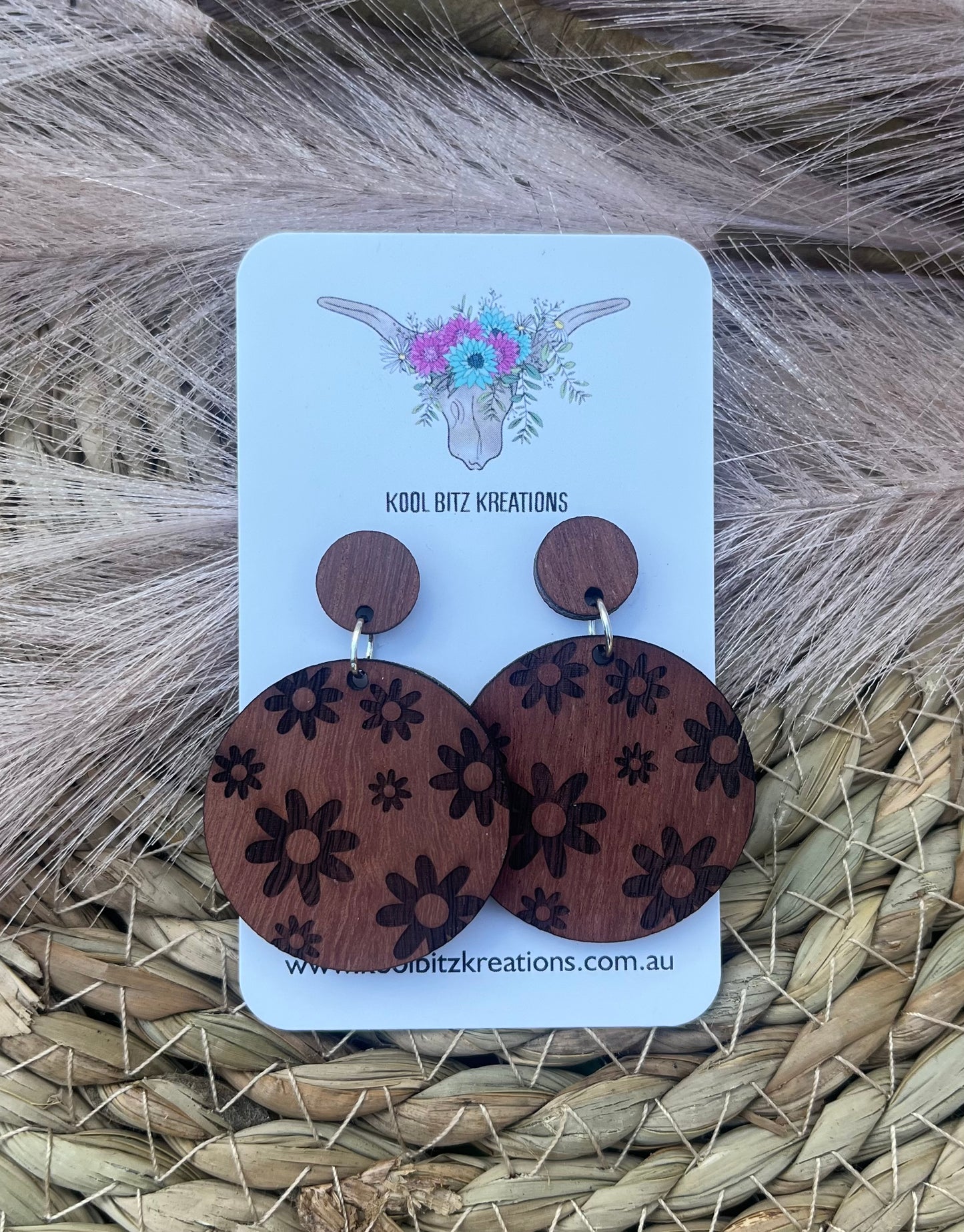 Wooden Statement Earring