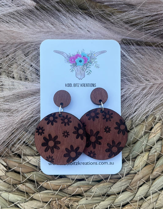 Wooden Statement Earring