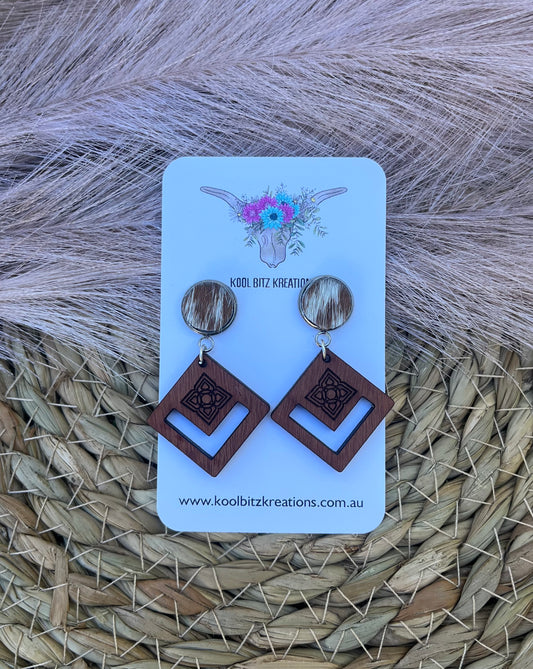 Wooden Statement Earring