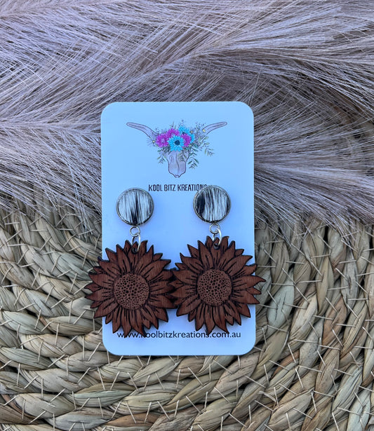 Wooden Statement Earring