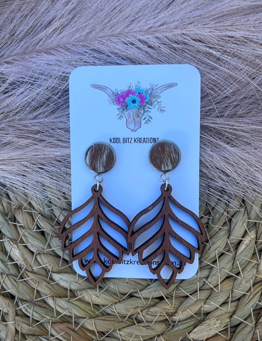 Wooden Statement Earring