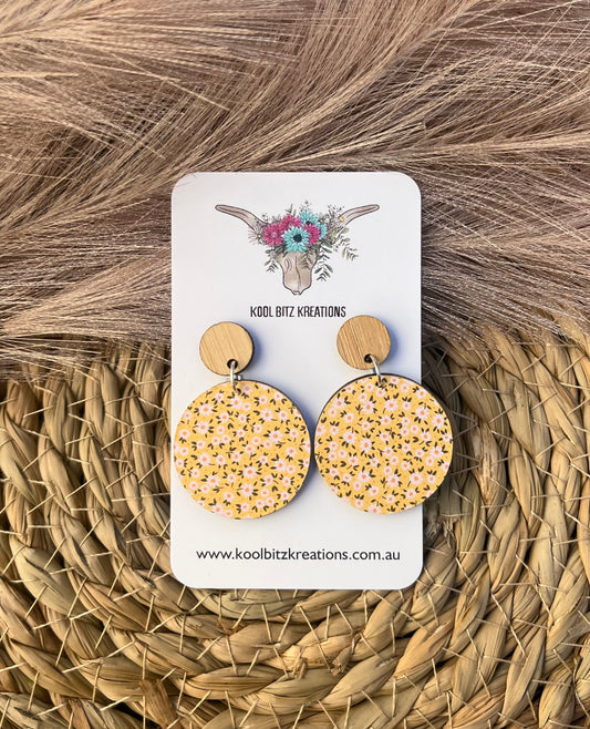 Paper & Wood Statement Earring