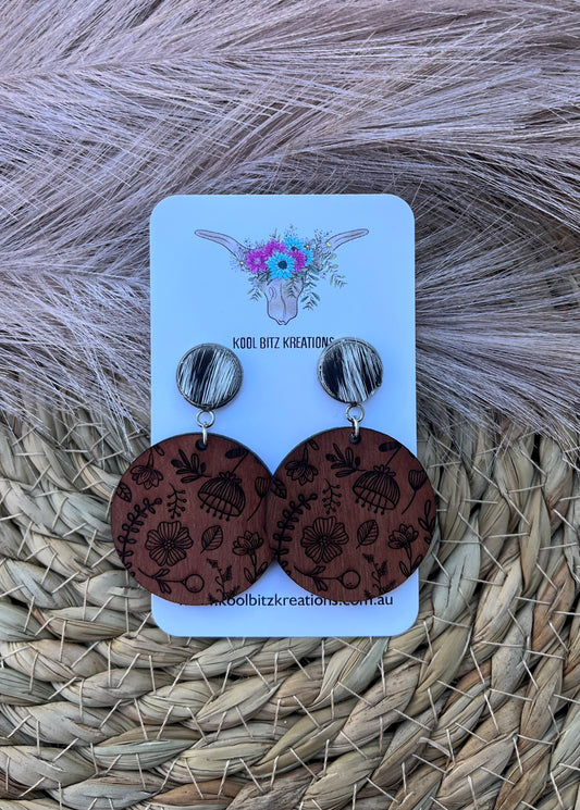 Wooden Statement Earring