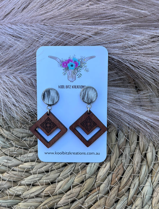 Wooden Statement Earring