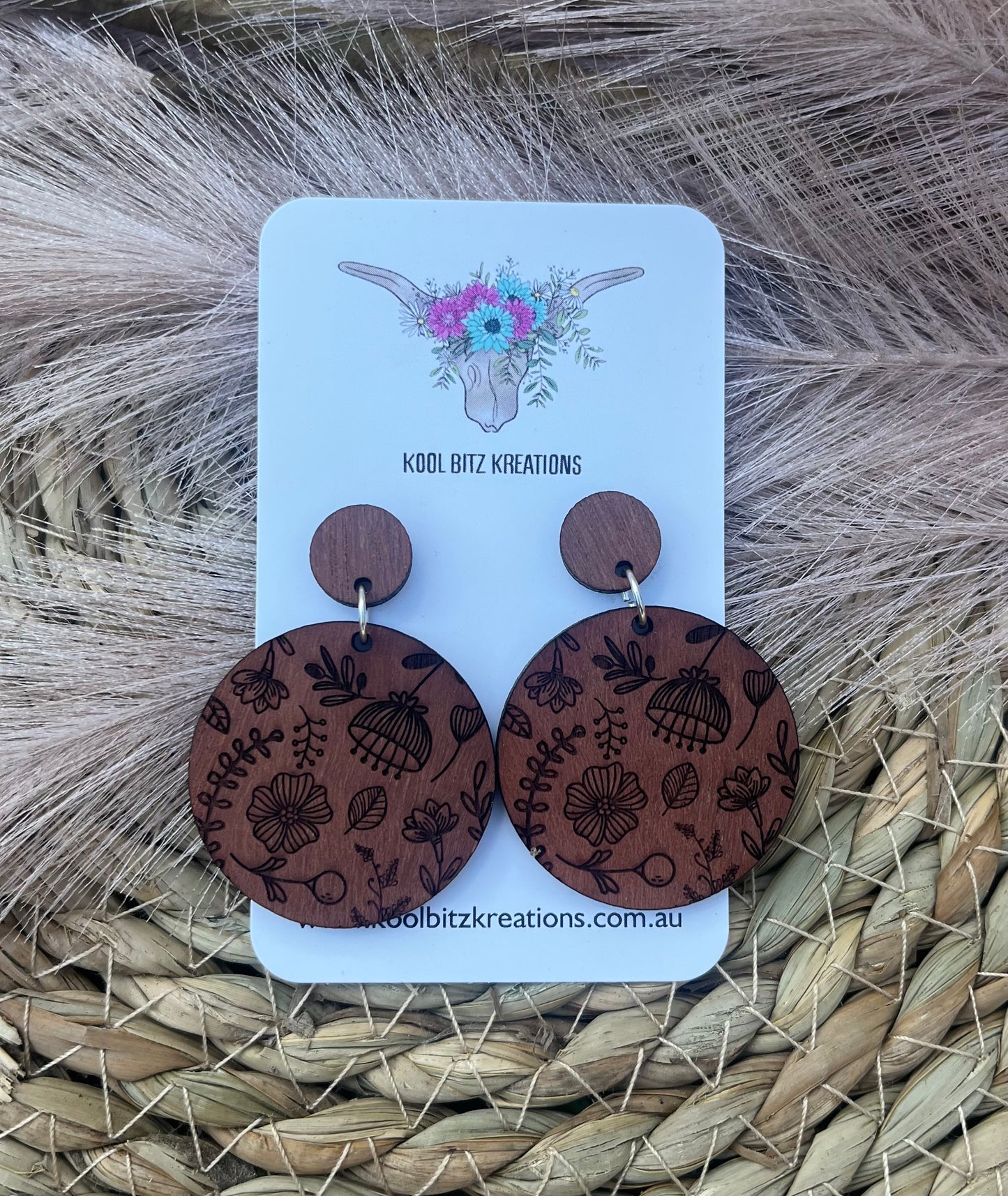 Wooden Statement Earring