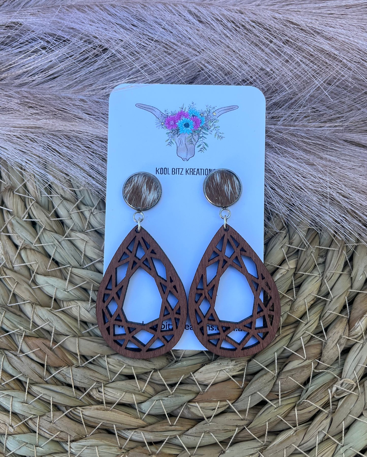 Wooden Statement Earring