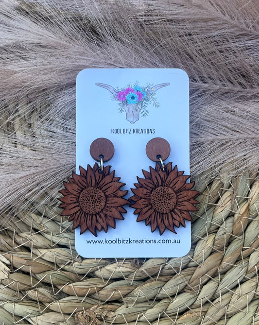 Wooden Statement Earring