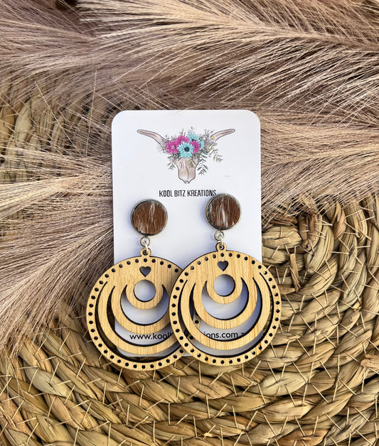 Wooden Statement Earring