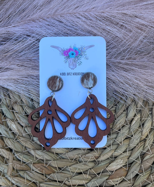 Wooden Statement Earring