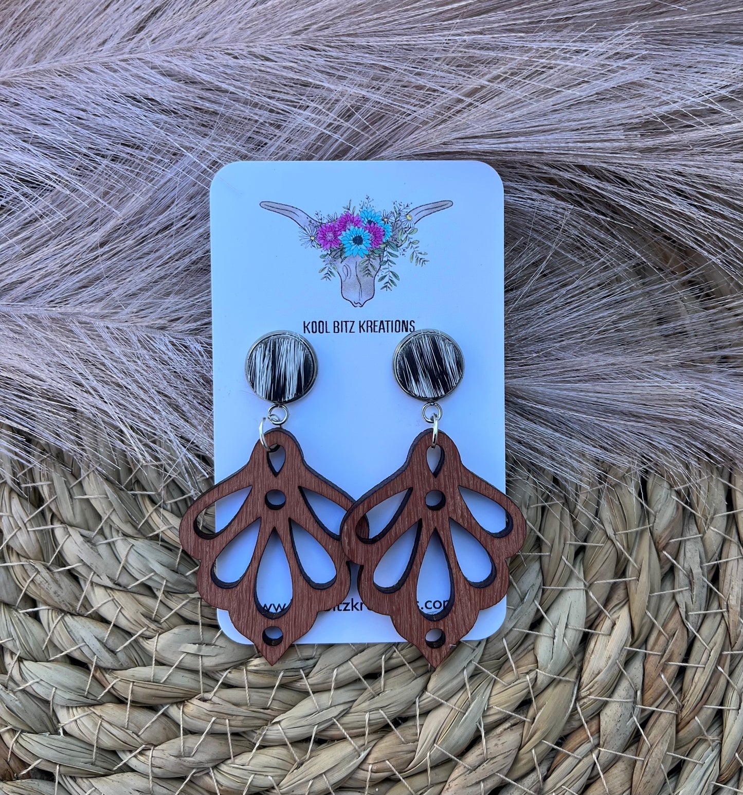 Wooden Statement Earring