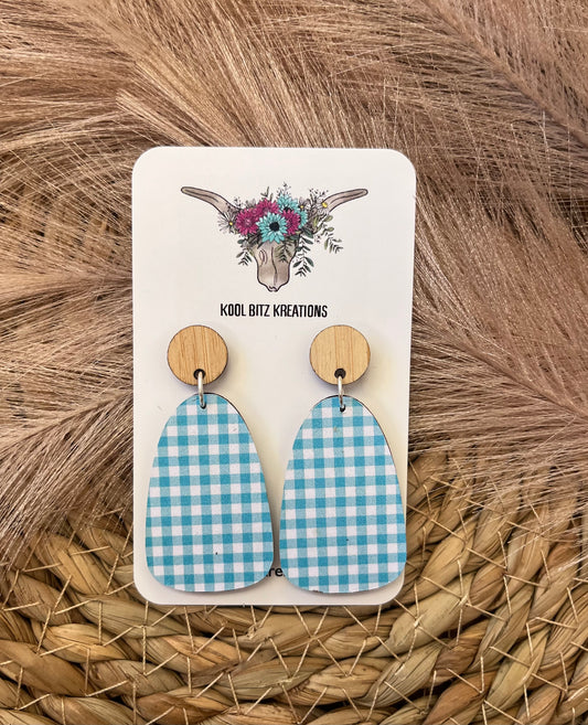 Large Paper & Wood Statement Earring