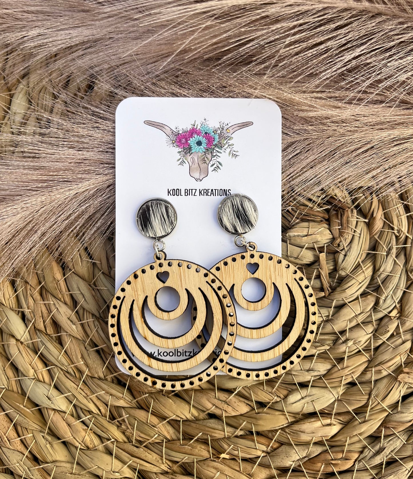 Wooden Statement Earring