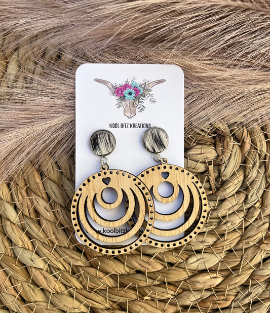 Wooden Statement Earring