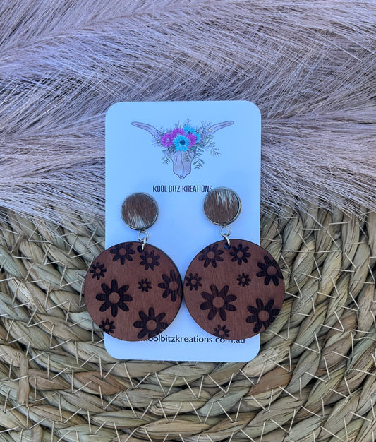 Wooden Statement Earring