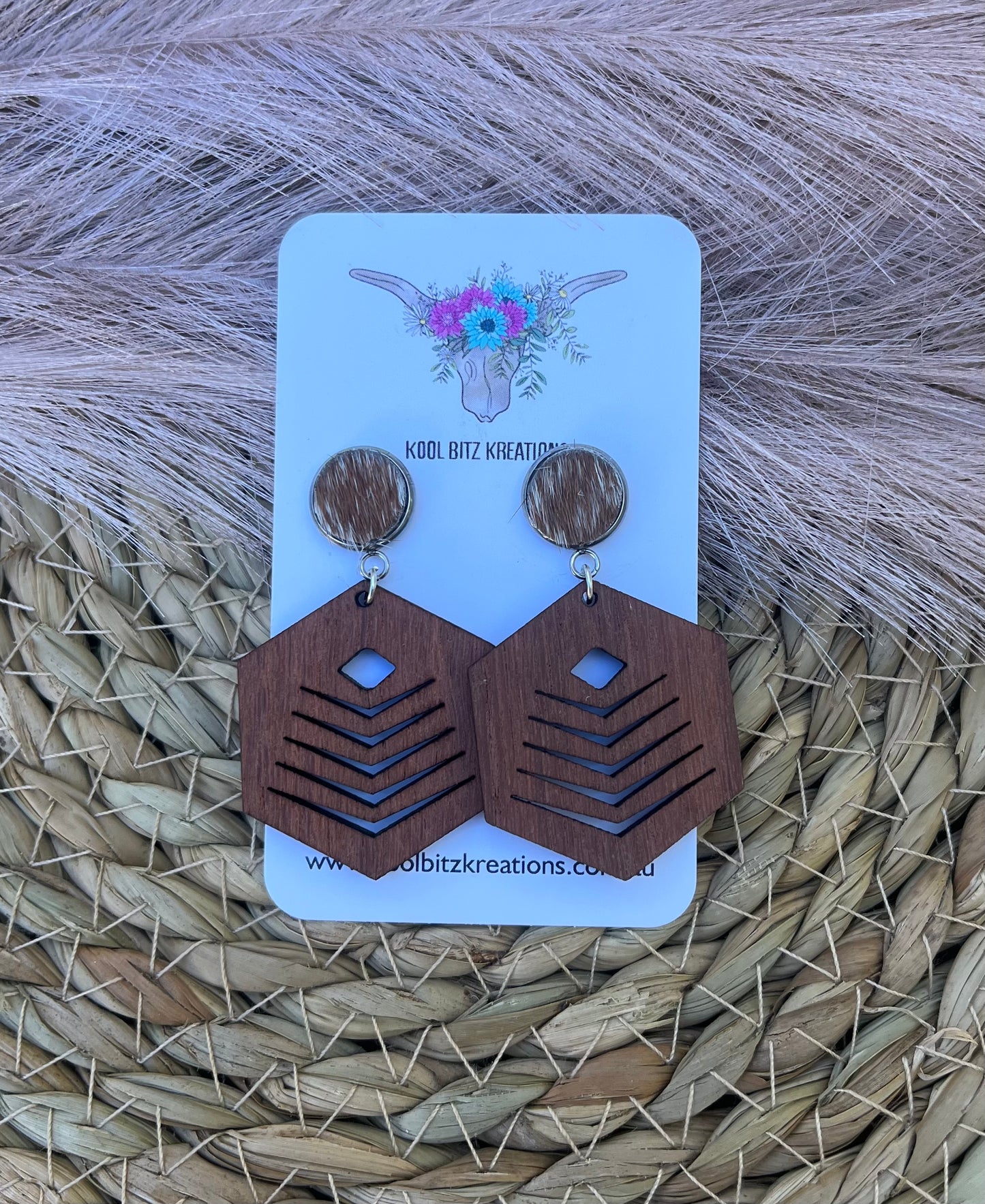 Wooden Statement Earring