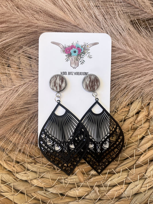 Black Metal Statement Earring