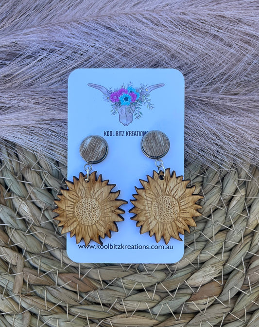 Wooden Statement Earring