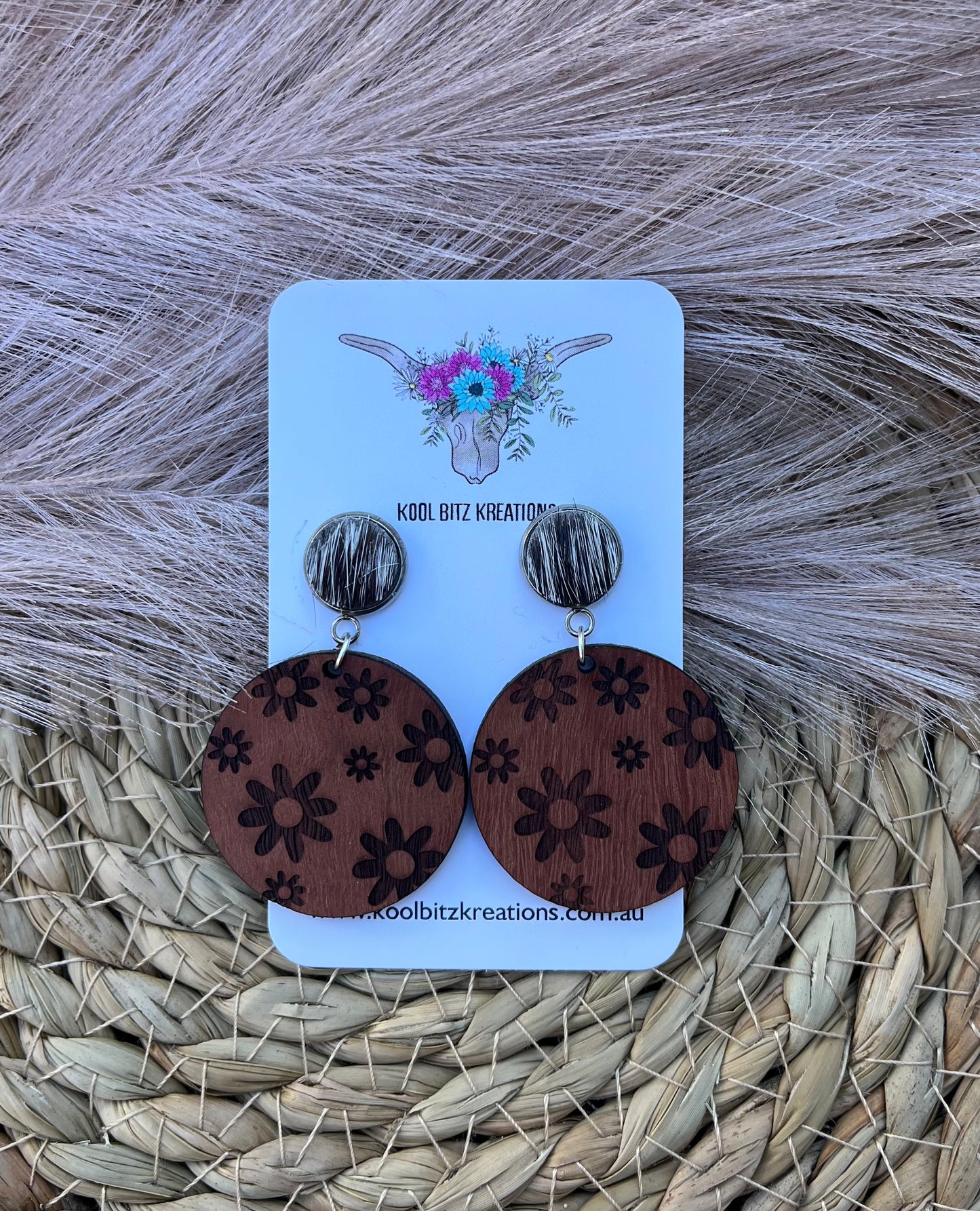 Wooden Statement Earring