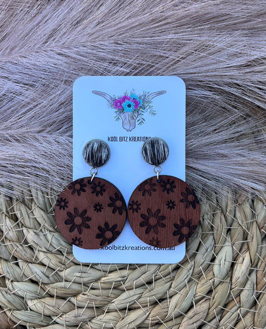 Wooden Statement Earring