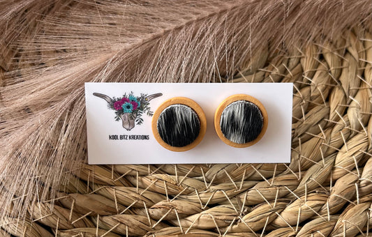 14mm Cowhide Wooden Stud