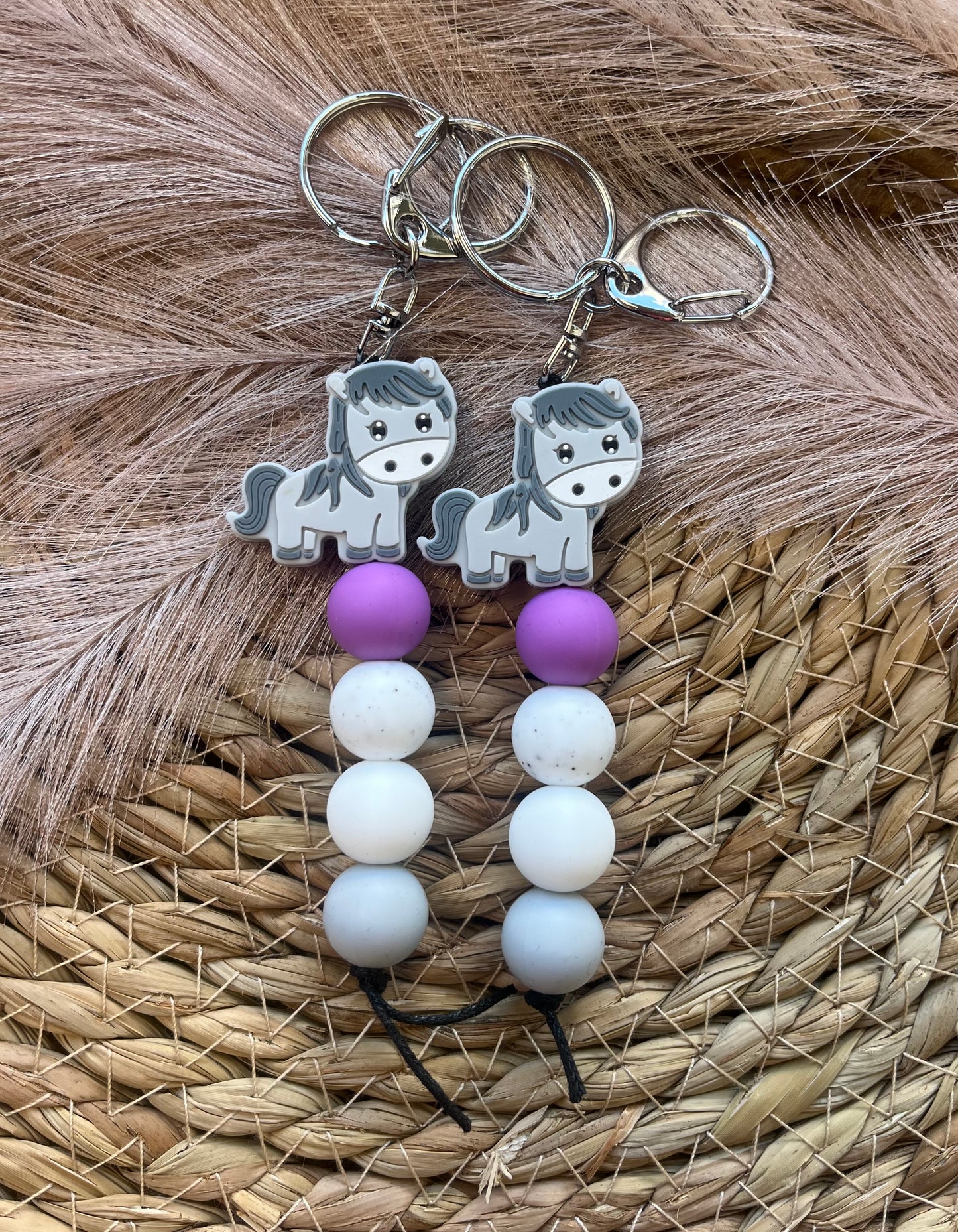 Purple Horse Keychain