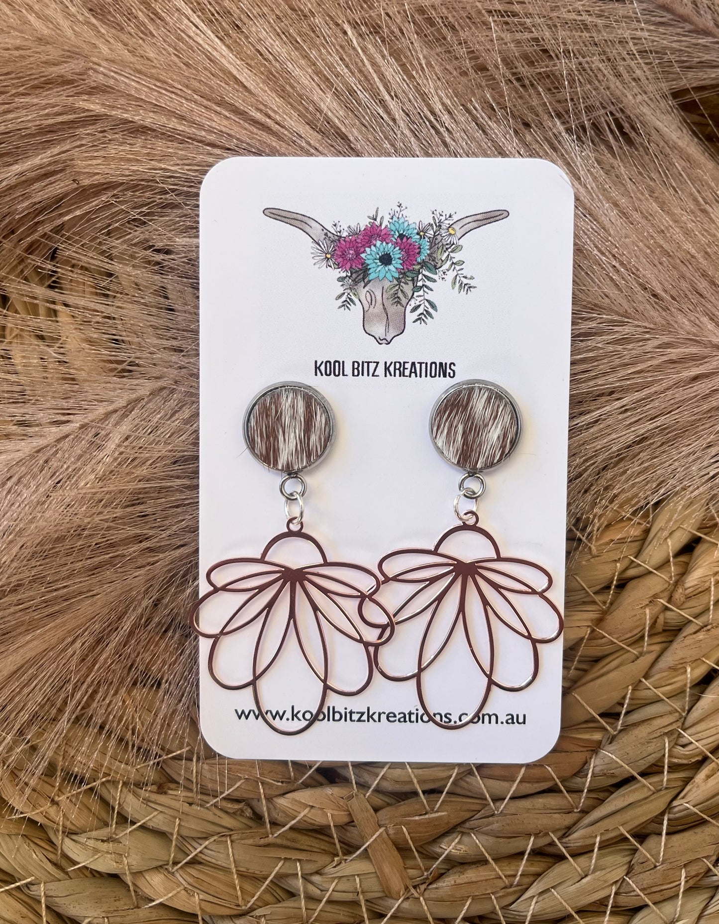 Rose Gold Metal Statement Earring