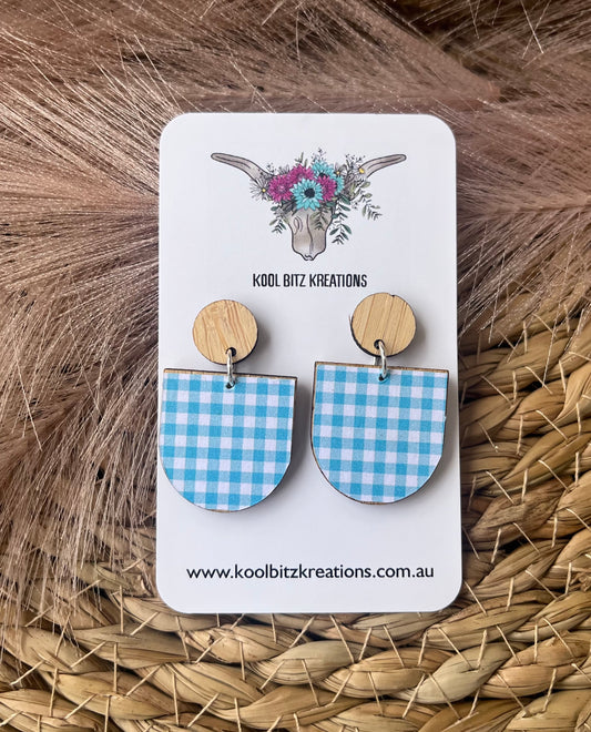 Small Paper & Wood Statement Earring