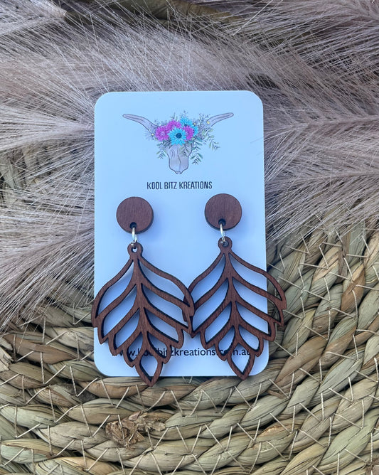 Wooden Statement Earring