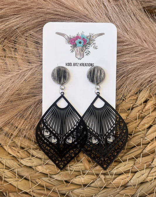 Black Metal Statement Earring