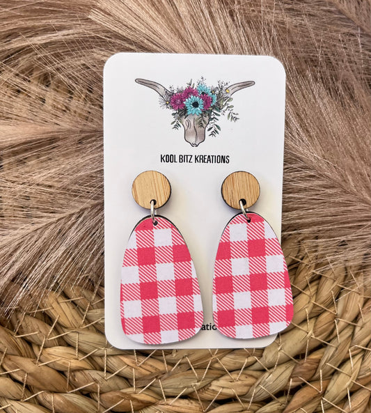 Large Paper & Wood Statement Earring