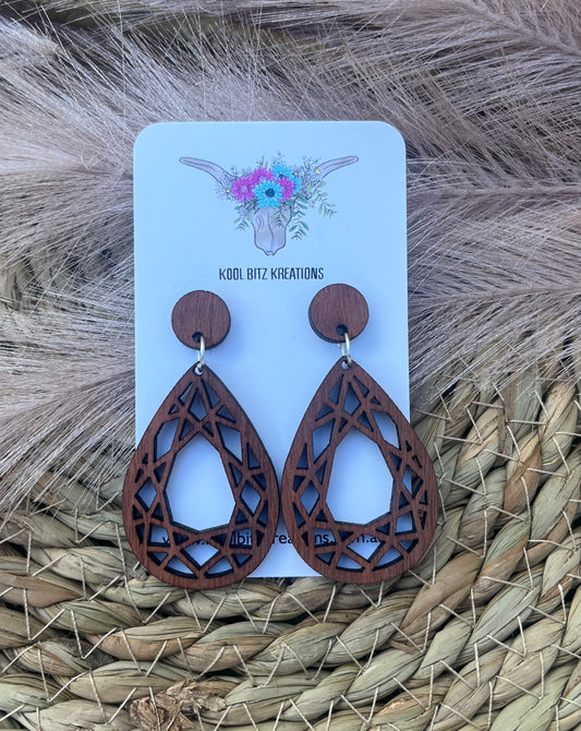 Wooden Statement Earring