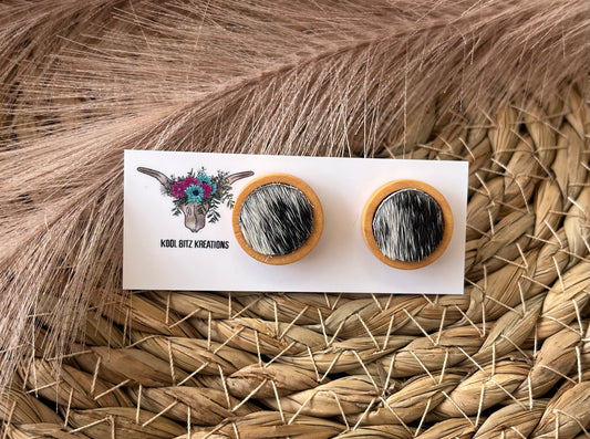 14mm Cowhide Wooden Stud