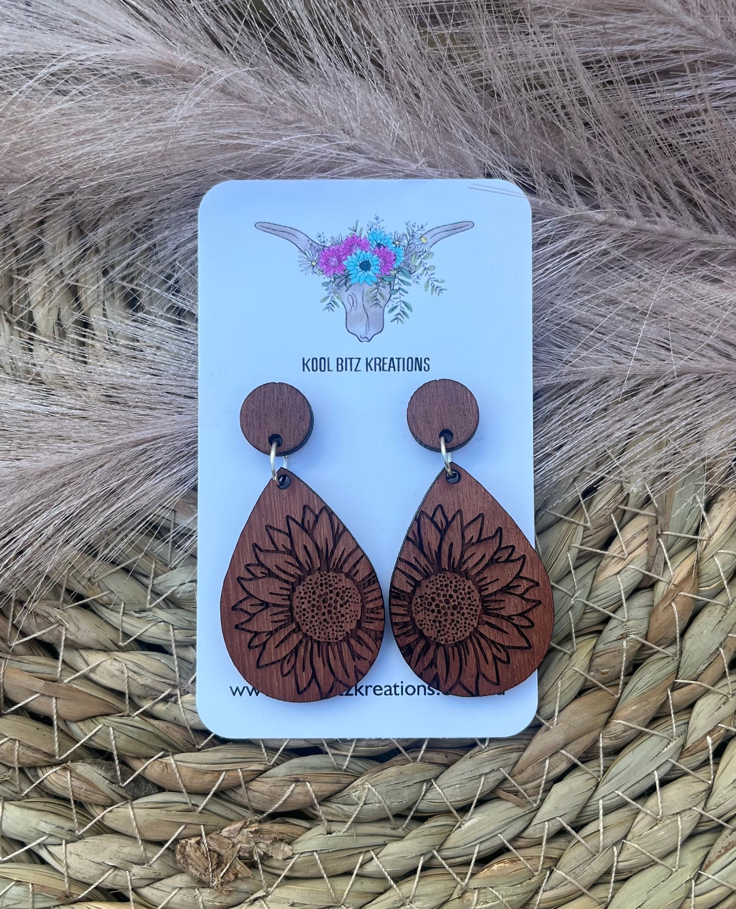 Wooden Statement Earring