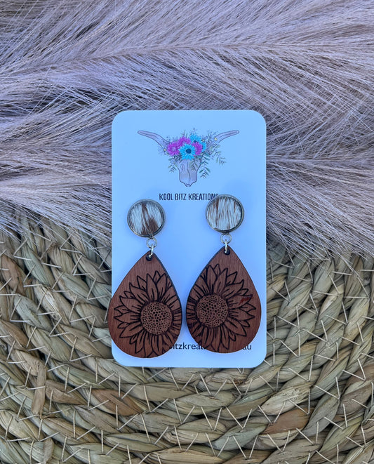 Wooden Statement Earring