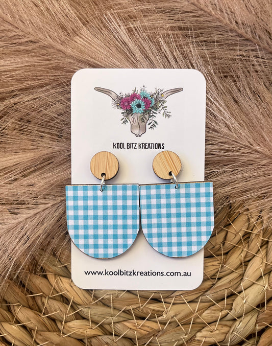 Large Paper & Wood Statement Earring