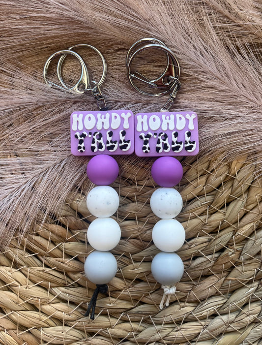 Purple Howdy Keychain