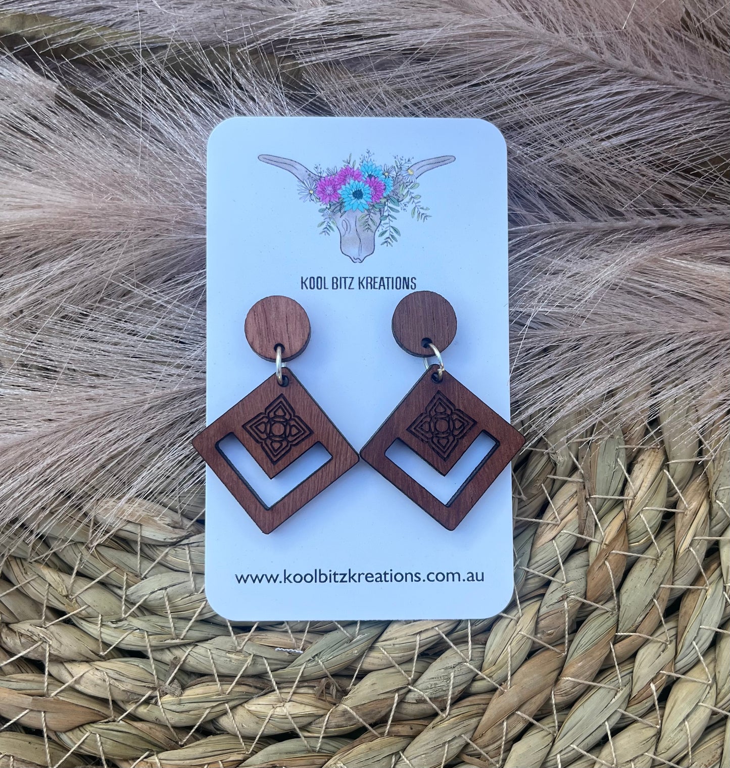 Wooden Statement Earring