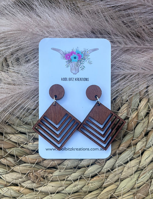 Wooden Statement Earring