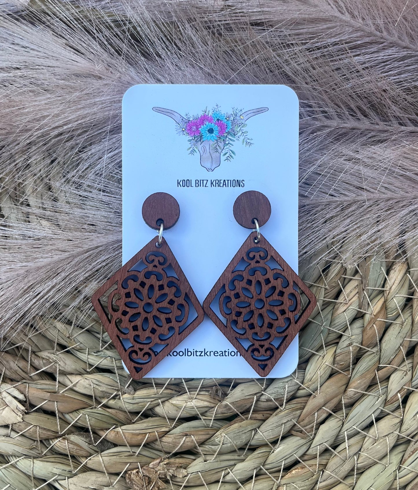 Wooden Statement Earring