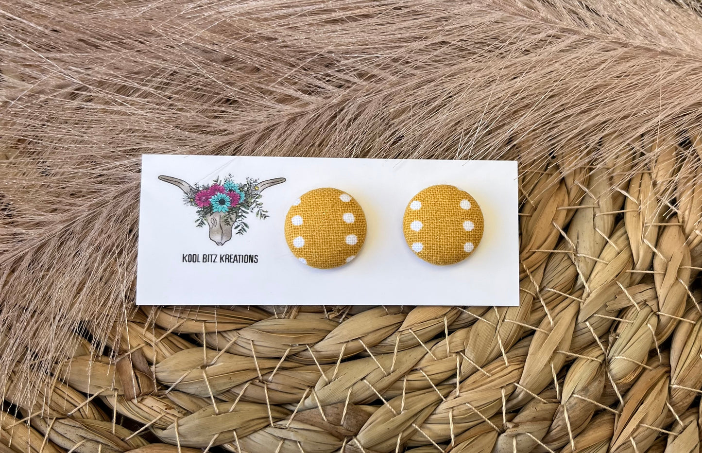 15mm Fabric Button Stud